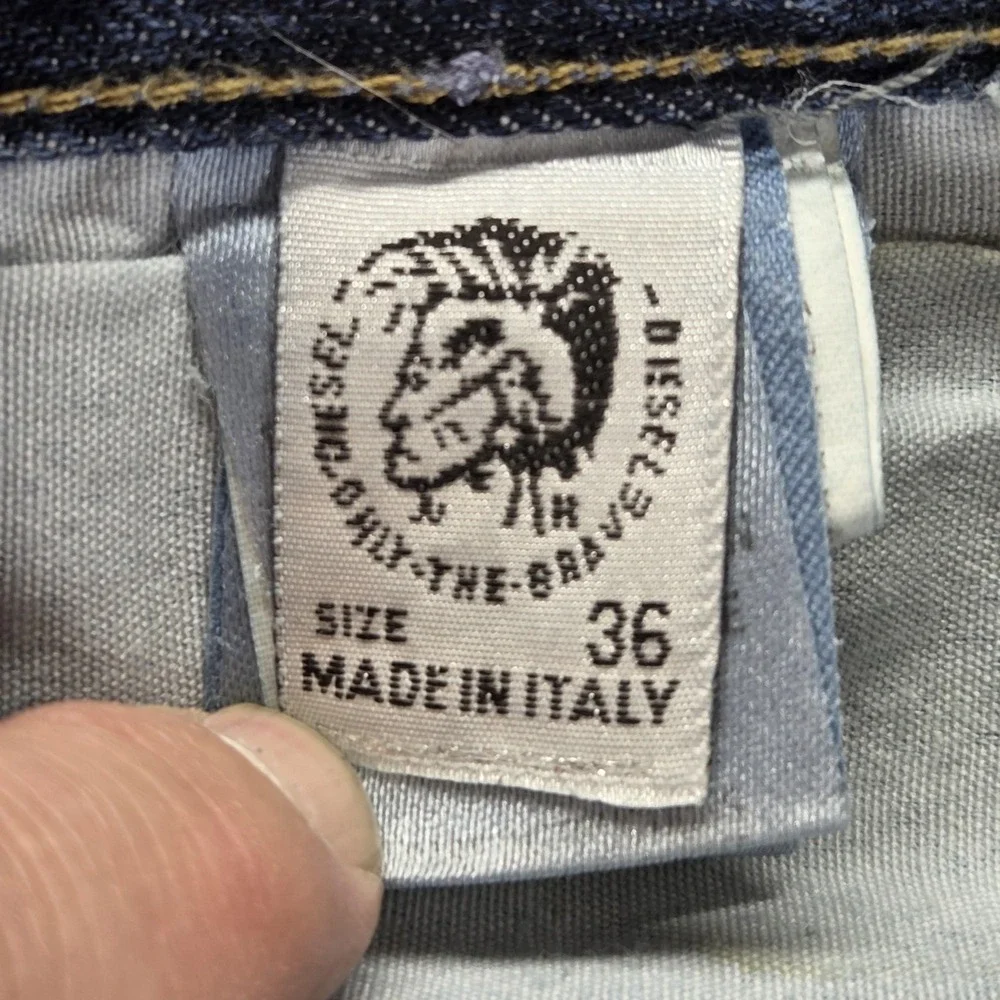 Diesel Jeans Mens Blue Kulter Regular Straight Button Fly Italy 00727 Fits 32x32 - Picture 8 of 16